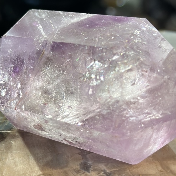 Amethyst DT Crystal Point With Rainbows! - Picture 10 of 10